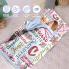 Personalized Girls Nap Mat - Custom Name Toddler Sleeping Bag with Pillow and Blanket for Daycare Preschool, Kids Sleeping Mat for Travel Camping, Easy Carry Roll Up Nap Sack Flower Bow view 2