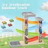 Wooden Car Ramp Toy Set, Montessori Ramp Set Includes 4 Mini Cars and Track Educational Gift for Boys and Girls 3+ Years Old view 4