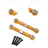 2X 1/14 RC Steering Linkage, Aluminum Alloy Adjustable Tie Rods for 14211 Model RC Hobby Car Parts, Gold view 3