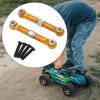 2X 1/14 RC Steering Linkage, Aluminum Alloy Adjustable Tie Rods for 14211 Model RC Hobby Car Parts, Gold view 4