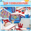 Anypool Kids Bounce House with Ball Pit, Basketball Hoop, Target Game and Ring Toss Game PVC Jumping Castle with Electric Air Pump 98x 70x 65 Trampoline for Ages 3-8 Indoor or Outdoor Play view 2