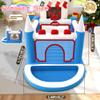 Anypool Kids Bounce House with Ball Pit, Basketball Hoop, Target Game and Ring Toss Game PVC Jumping Castle with Electric Air Pump 98x 70x 65 Trampoline for Ages 3-8 Indoor or Outdoor Play view 3
