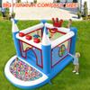 Anypool Kids Bounce House with Ball Pit, Basketball Hoop, Target Game and Ring Toss Game PVC Jumping Castle with Electric Air Pump 98x 70x 65 Trampoline for Ages 3-8 Indoor or Outdoor Play view 4