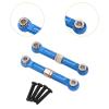 2X 1/14 RC Steering Linkage, Aluminum Alloy Adjustable Tie Rods for 14211 Model RC Hobby Car Parts, Blue view 3