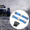 2X 1/14 RC Steering Linkage, Aluminum Alloy Adjustable Tie Rods for 14211 Model RC Hobby Car Parts, Blue view 4