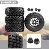 1/7 1/8 Short Cards RC Car Tires RC Vehicle Tires Repair Maintenance Replaces Tyre Remote Control Car Wheel Rims, Silver view 4