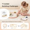 OOOK Multi-Scenario Wooden Train Set,All Wood Accessories Train Set for Toddlers 3 Years Old, Multi-Scenario Train Toy for 3 4 5 Years Old Girls & Boys view 4