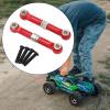 2X 1/14 RC Steering Linkage, Aluminum Alloy Adjustable Tie Rods for 14211 Model RC Hobby Car Parts, Red view 3