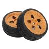2Pcs RC Car Tires Wheel Rims Replacement Aluminum Alloy Rubber Strong Cushioning Uneven Texture Surface Excellent Grip Suitable ZD Racing 1/16 S16 EX16 RC Car view 1
