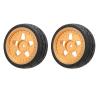 2Pcs RC Car Tires Wheel Rims Replacement Aluminum Alloy Rubber Strong Cushioning Uneven Texture Surface Excellent Grip Suitable ZD Racing 1/16 S16 EX16 RC Car view 2