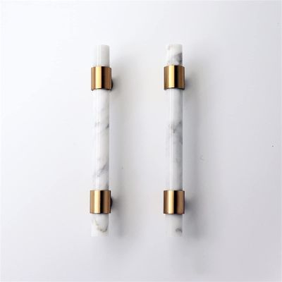 XINHUIPART Cabinet Drawer Handle Stone Brass Knobs T-Handles Drawer Handles Kitchen Cabinet Handles Furniture Hardware(C-1519-96-125)
