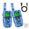 E-WOR Walkie Talkies for Kids Rechargeable, 2Pack Long Range 4 Miles Kid Walkie Talkies with Flashlight Toys for 3 4 5 6 7 8-10-12 Year Old Girls Boys Toddlers, Funny for Kids Teens view 1