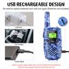 E-WOR Walkie Talkies for Kids Rechargeable, 2Pack Long Range 4 Miles Kid Walkie Talkies with Flashlight Toys for 3 4 5 6 7 8-10-12 Year Old Girls Boys Toddlers, Funny for Kids Teens view 4