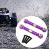2X 1/14 RC Steering Linkage, Aluminum Alloy Adjustable Tie Rods for 14211 Model RC Hobby Car Parts, Violet view 4