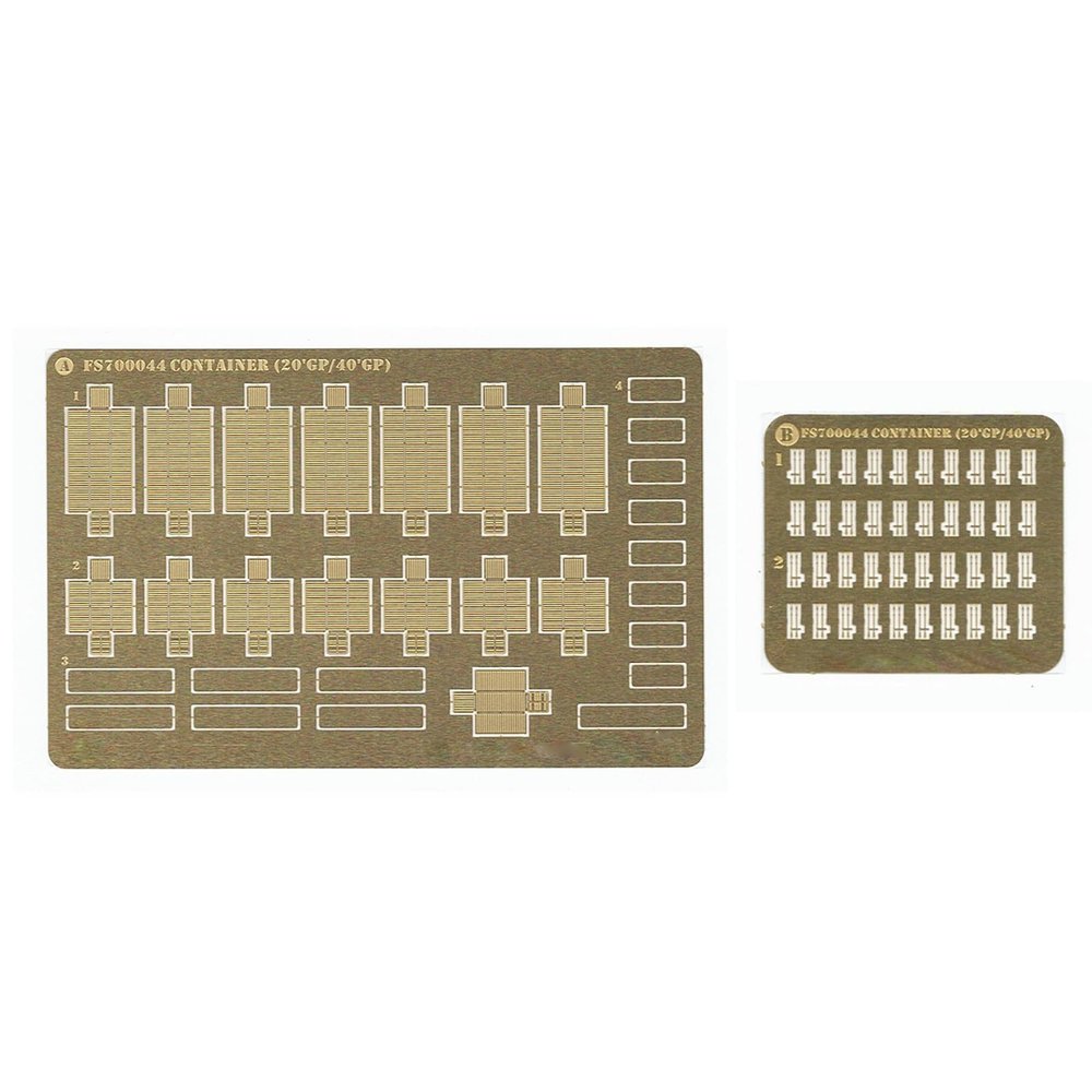 1/700 Modern Container Set (20ft & 40ft)  PE Upgrade for Contemporary Naval and Port Dioramas