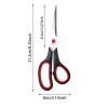 Scissors All Purpose, 8 Inch Ergonomic and Comfort Grip Ultra Sharp Shears Heavy Duty Stainless Steel Blades Fabric Scissors for School Office Sewing Crafts Home view 2