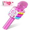 Creattop Kids Karaoke Bluetooth Microphone Toys for Girls Microphone Karaoke Machine with LED Light, Birthday Gift for Girls Boys 3 4 5 6 7 8 9 10 11 12 Year Old Kids Toys view 1