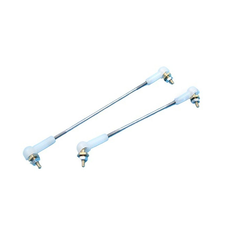 M2 Ball Link Rod Assembly Plastic Ball Joint Turnbuckle Steering Linkage for RC Models 25mm to 250mm(White,L95MM)