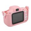 12MP Kids Digital Camera Toy Dual Front Back Cameras, 2.0 IPS Eye Protecting Screen, Unbreakable Silicone Case, Kitty Design with Cartoon Frames for 3 to12 Year Old Child Pink (Pink) view 3