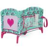 509 Crew: Mint Heart - Dream n' Fun Doll Play Yard - Pink & Green, Portable Sleep Crib, Storage Pockets, Toys-Dolls-Stuffed Animals Accessory, Kids 3+ view 1