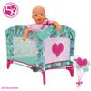 509 Crew: Mint Heart - Dream n' Fun Doll Play Yard - Pink & Green, Portable Sleep Crib, Storage Pockets, Toys-Dolls-Stuffed Animals Accessory, Kids 3+ view 4