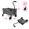 509 Crew: Little Wagon - Melange Grey - Folding Pull-Along Cart, Adjustable Handle, Canvas-Metal Frame, Transport Toys-Dolls-Stuffed Animals, Kid 3+ view 2