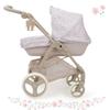 509 Crew: Little Flora - Bella 2-in-1 Doll Pram - Flower-Tan-Pink, Convertible Toy Stroller, Removable Bassinet, Adjustable Handle, Folding, Kid 3+ view 2