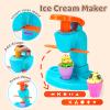 Aprilwolf 70 PCS 4 in 1 Dough Sets for Kids Ages 3-4-8, Art Crafts Dough Tools Kit, Ice Cream Playset Noodle Hamburger Cake Maker Machine, Kitchen Creations Food Play Toys Toddlers Boy Girl view 3