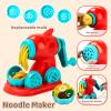 Aprilwolf 70 PCS 4 in 1 Dough Sets for Kids Ages 3-4-8, Art Crafts Dough Tools Kit, Ice Cream Playset Noodle Hamburger Cake Maker Machine, Kitchen Creations Food Play Toys Toddlers Boy Girl view 4