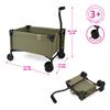 509 Crew: Little Wagon - Khaki - Folding Pull-Along Cart, Adjustable Handle, Canvas-Metal Frame, Transport Toys-Dolls-Stuffed Animals, Kids 3+ view 2