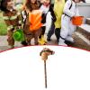 TTETTZ Plush Stick Horse, Hobby Horse Riding Toy, with Sounds Stick Horse Riding Toy, Music Stick Animal for Boys, Light Brown D view 2