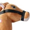 TTETTZ Plush Stick Horse, Hobby Horse Riding Toy, with Sounds Stick Horse Riding Toy, Music Stick Animal for Boys, Light Brown D view 3