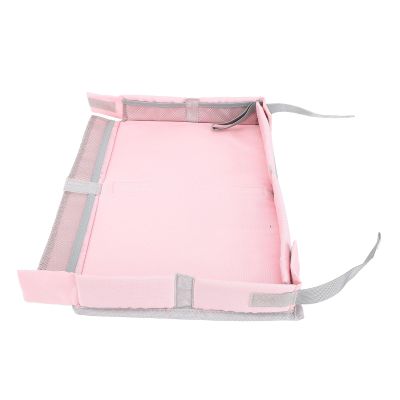 Dioche Foldable Travel Tray Cover with Multifunctional Design for Kids and Adults - Navy Blue Airplane and Table Tray Bag Organizer (Pink)