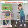 Kids Cleaning Toy Set - 15 Piece Toddler Cleaning Set with Kids Vacuum That Really Works, Broom, Dustpan, Mop, Bucket, Duster, Sponge, and More - Pretend Play Toys for Toddlers 3 and Up by Hey Play view 3