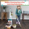 Kids Cleaning Toy Set - 15 Piece Toddler Cleaning Set with Kids Vacuum That Really Works, Broom, Dustpan, Mop, Bucket, Duster, Sponge, and More - Pretend Play Toys for Toddlers 3 and Up by Hey Play view 4