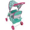 509 Crew: Mint Heart - Tandem Twin Doll Stroller - Hot Pink & Green, Storage Basket, Retractable Canopy, Folding, Accessory, Pretend Play Toy, Kids 3+ view 4