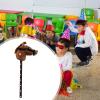 TTETTZ Plush Stick Horse, Hobby Horse Riding Toy, with Sounds Stick Horse Riding Toy, Music Stick Animal for Boys, Dark Brown A view 2
