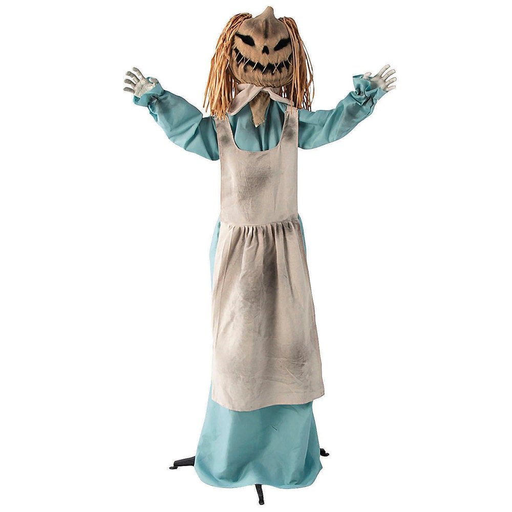 5 Ft. 6" Animated Standing Pumpkin Girl Doll Halloween Decoration