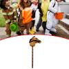 TTETTZ Plush Stick Horse, Hobby Horse Riding Toy, with Sounds Stick Horse Riding Toy, Music Stick Animal for Boys, Light Brown B view 2