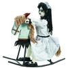 Oriental Trading 28 1/4" Life-Size Girl on Wooden Rocking Horse Halloween Decoration view 1
