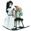 Oriental Trading 28 1/4" Life-Size Girl on Wooden Rocking Horse Halloween Decoration view 3