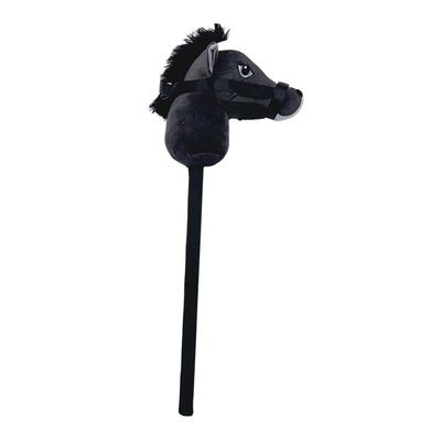 TTETTZ Plush Stick Horse, Hobby Horse Riding Toy, with Sounds Stick Horse Riding Toy, Music Stick Animal for Boys, Black B