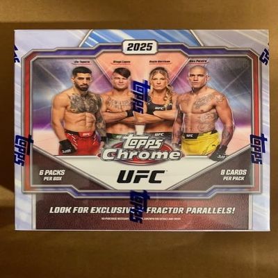 2025 TPS Chrome UFC Sealed MEGA Box (6 Packs/Box)