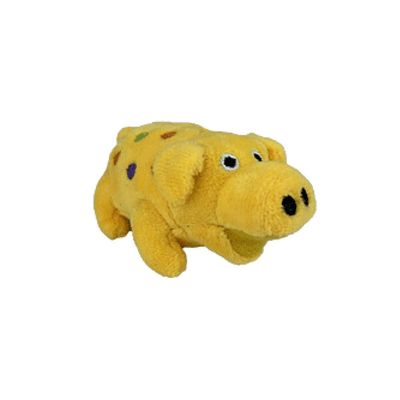Adorable Large Dog Toys Big Oink Grunting Squeakers Polka Dot Soft Plush Pigs 9" (Yellow)