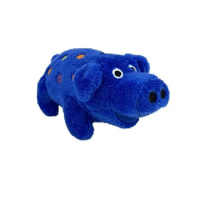 Adorable Large Dog Toys Big Oink Grunting Squeakers Polka Dot Soft Plush Pigs 9" (Blue)
