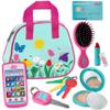 Play Purse for Toddlers with Accessories, Toddler Girl Toys 1 2 3 Years Old with Pretend Makeup, Keys, Smartphone, Toddler Toy Purse for Little Girls - Birthday Gift for Toddlers Girls Ages 2-3 - Blue view 1