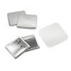 ChiButtons 50x50mm Square Metric System Metal Pin Badge Button with Pre-Assembled Pin-Back, Upper Shell & Mylar Film (Official ChiButtons Supplies, 100 Sets) view 1