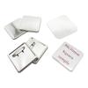 ChiButtons 50x50mm Square Metric System Metal Pin Badge Button with Pre-Assembled Pin-Back, Upper Shell & Mylar Film (Official ChiButtons Supplies, 100 Sets) view 2