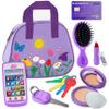 Play Purse for Toddlers with Accessories, Toddler Girl Toys 1 2 3 Years Old with Pretend Makeup, Keys, Smartphone, Toddler Toy Purse for Little Girls - Birthday Gift for Toddlers Girls Ages 2-3 Purple view 1