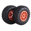 Compatible with Axial for SCX10 for RR10 1:10 RC for Rock Crawler 4PCS 118X44mm 2.2 Inch Rubber Tyres & Plastic Beadlock Wheel Rim RC Car Tyre Hub Wheels view 3